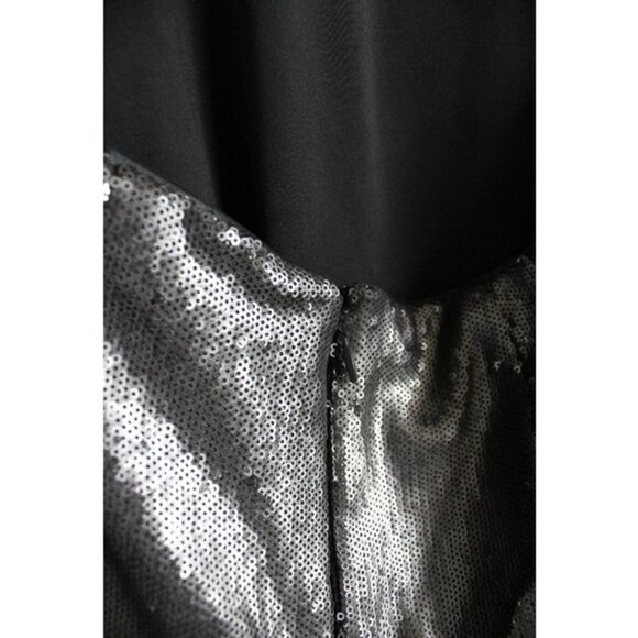 Halston Cutout Silver sequined mesh mini d… - Picture 7 of 8
